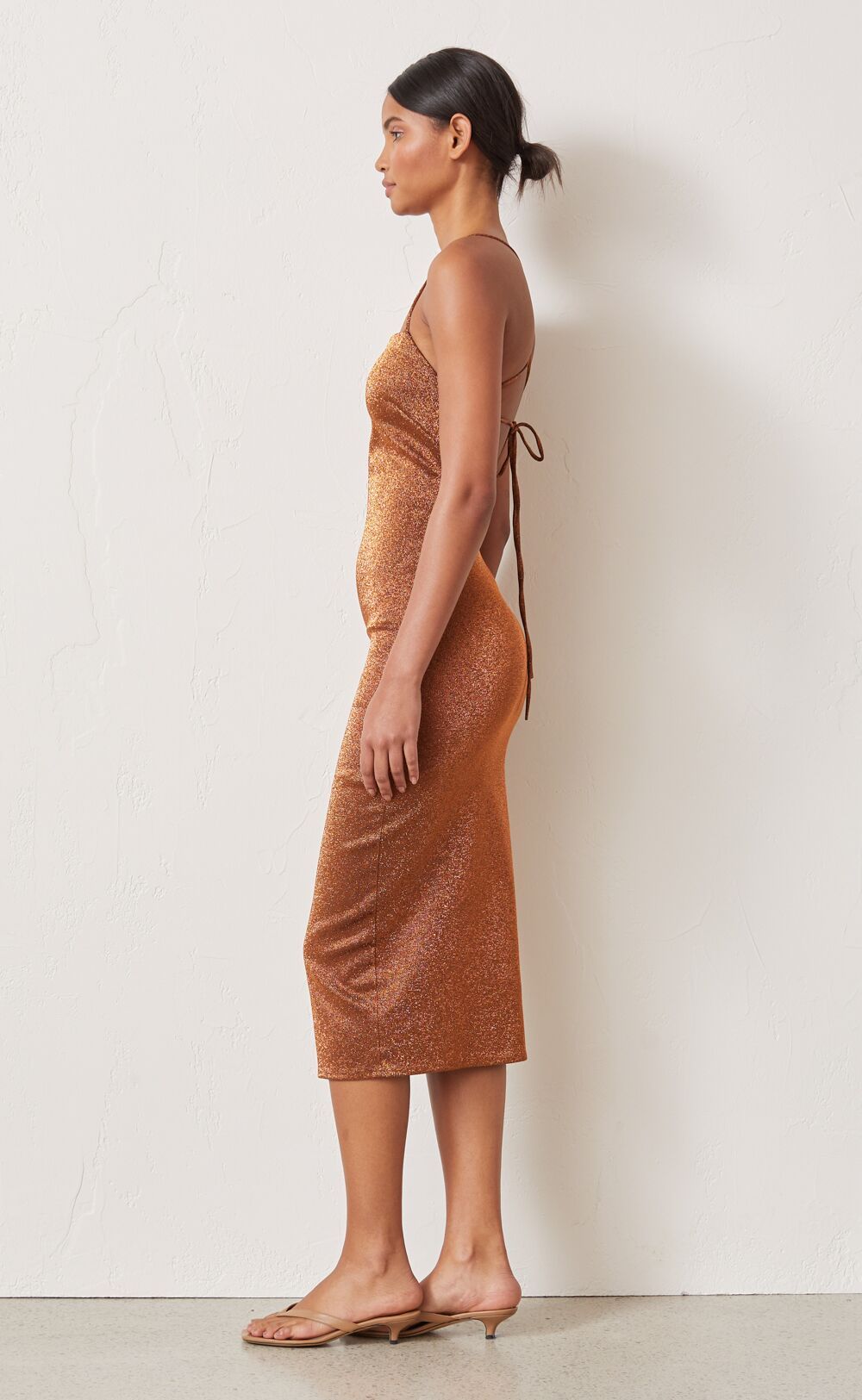 Bronze Baby Midi Dress - Copper by Bec & Bridge — view 4