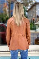 Delphine Leather Jacket - Cognac by C`est Fini — view 3
