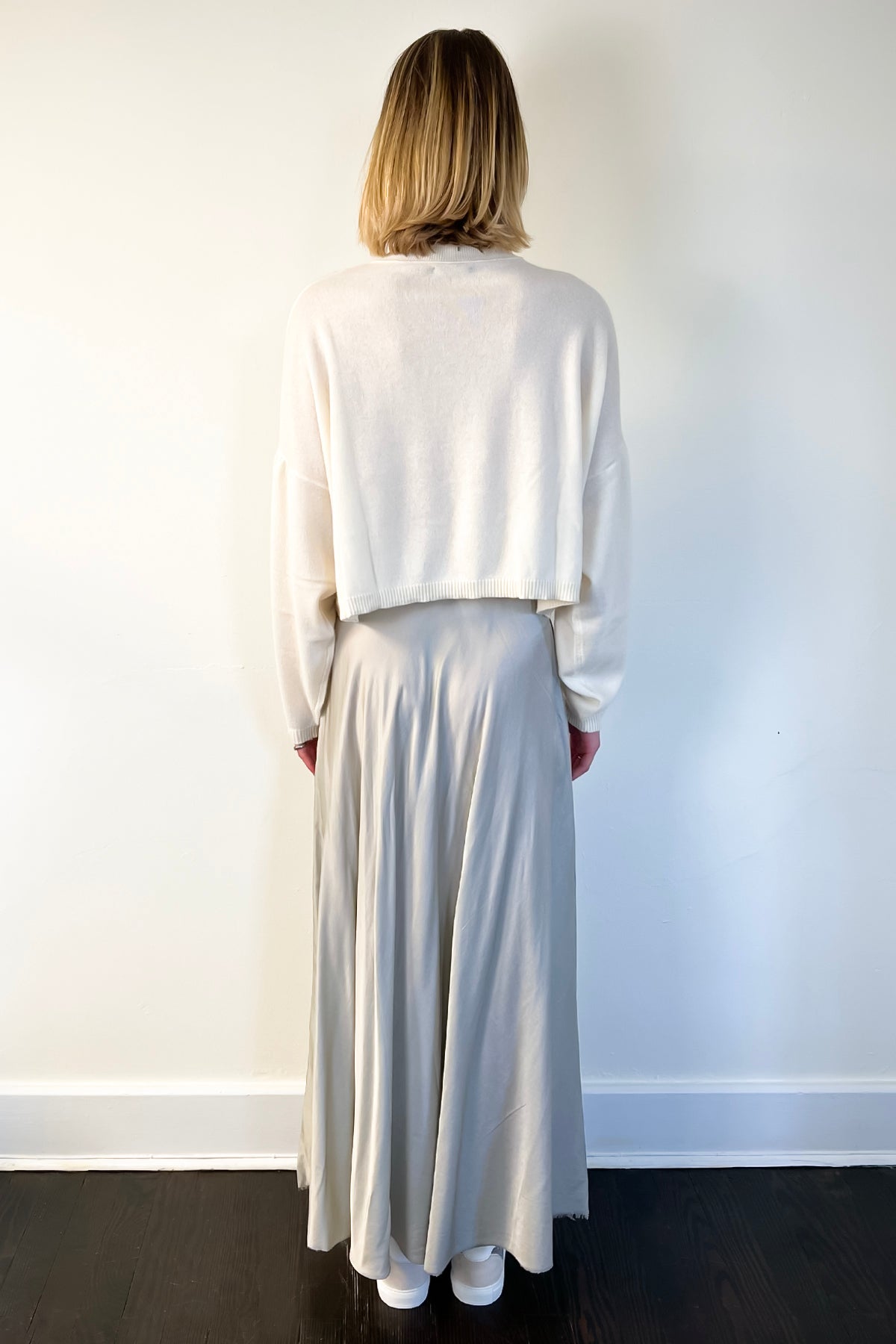 Swing Turtleneck - Creme by Brazeau Tricot — view 3