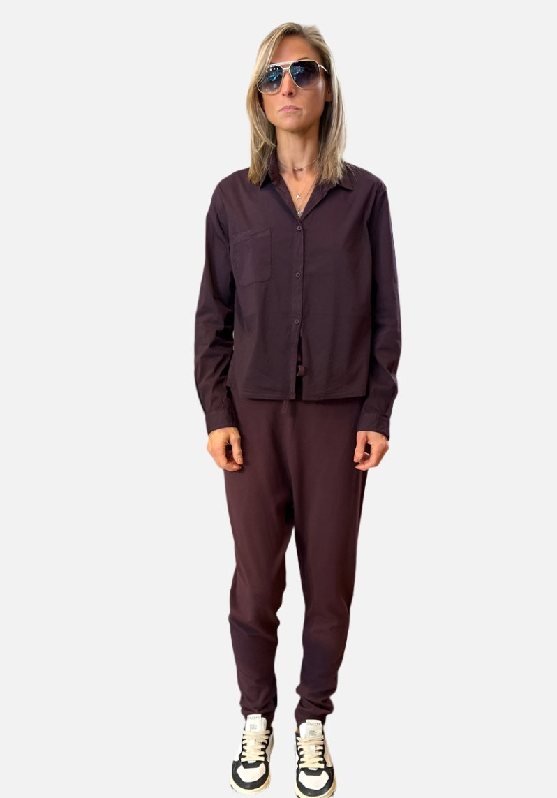 Oversize Fit Trousers - Burgundy by Transit Par-Such | 25 South Boutiques