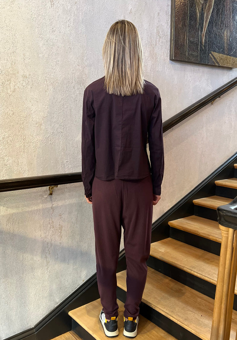Oversize Fit Trousers - Burgundy by Transit Par-Such — alternate view