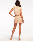 Rori Smocked Mini Dress - Buttercream by Ramy Brook — view 4
