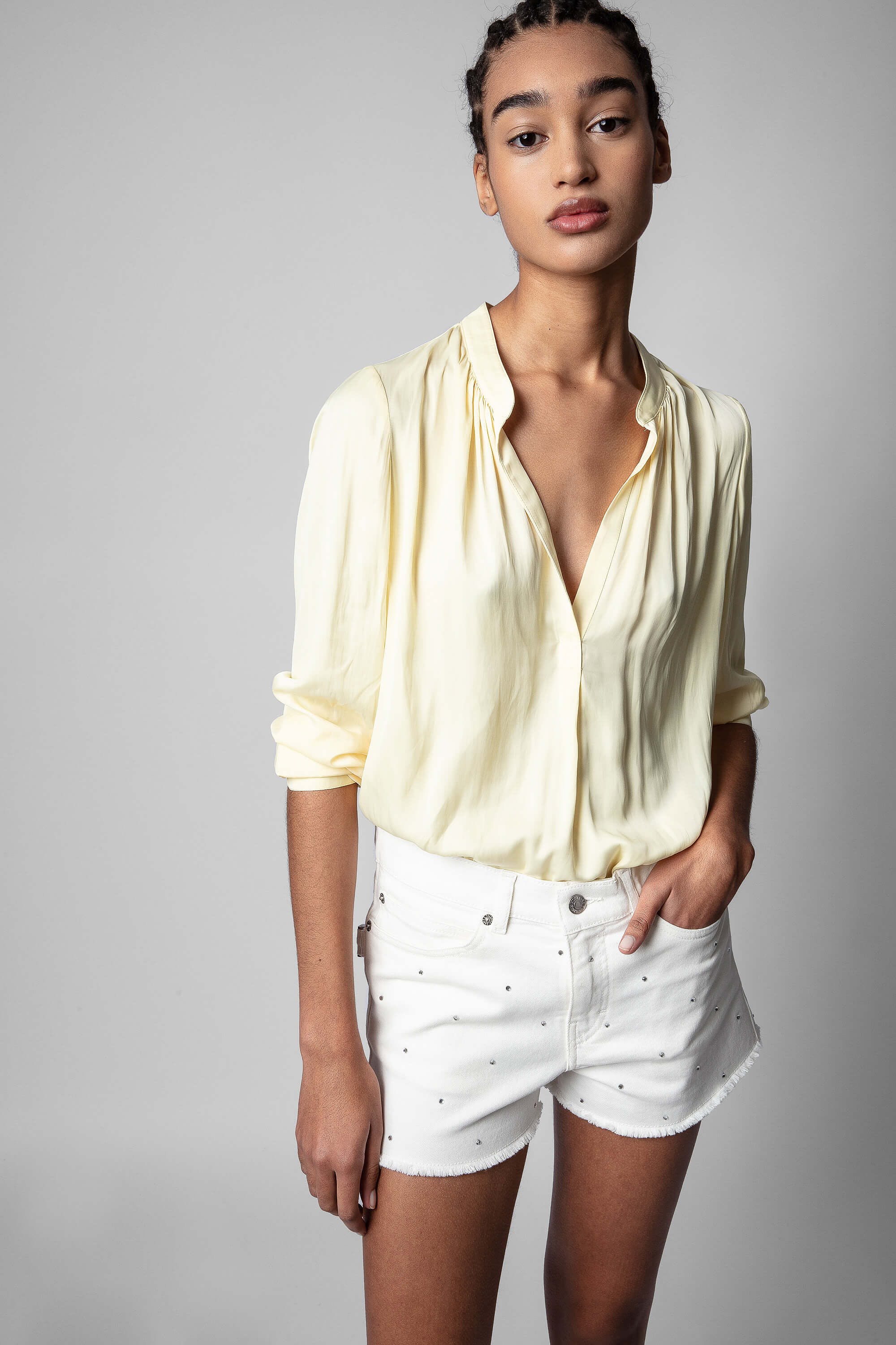 Tink Satin Tunic - Butter by Zadig & Voltaire | 25 South Boutiques