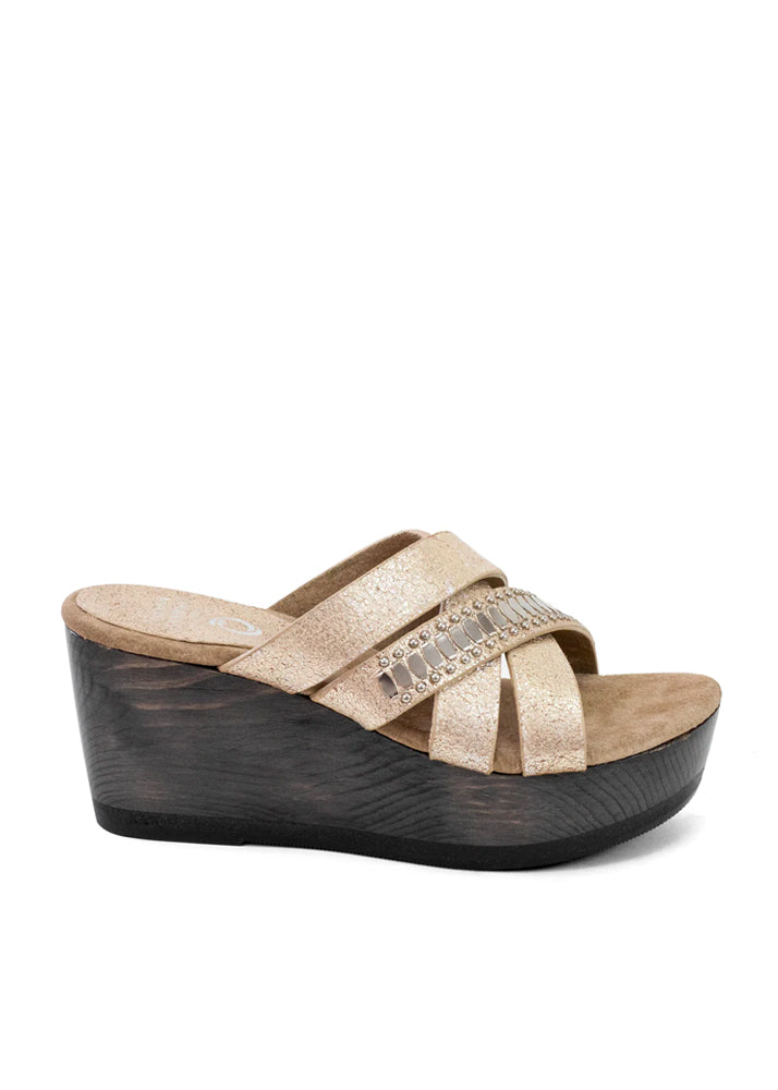 Shay Wedge - White Gold Sheen by Calleen Cordero | 25 South Boutiques