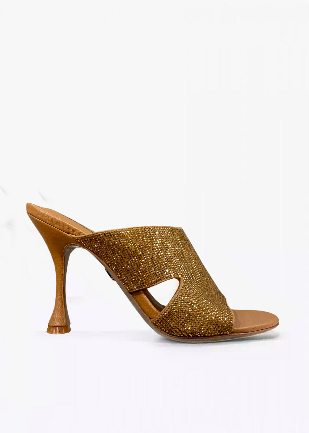 Beaded Cutout Heel - Camel by Lola Cruz | 25 South Boutiques