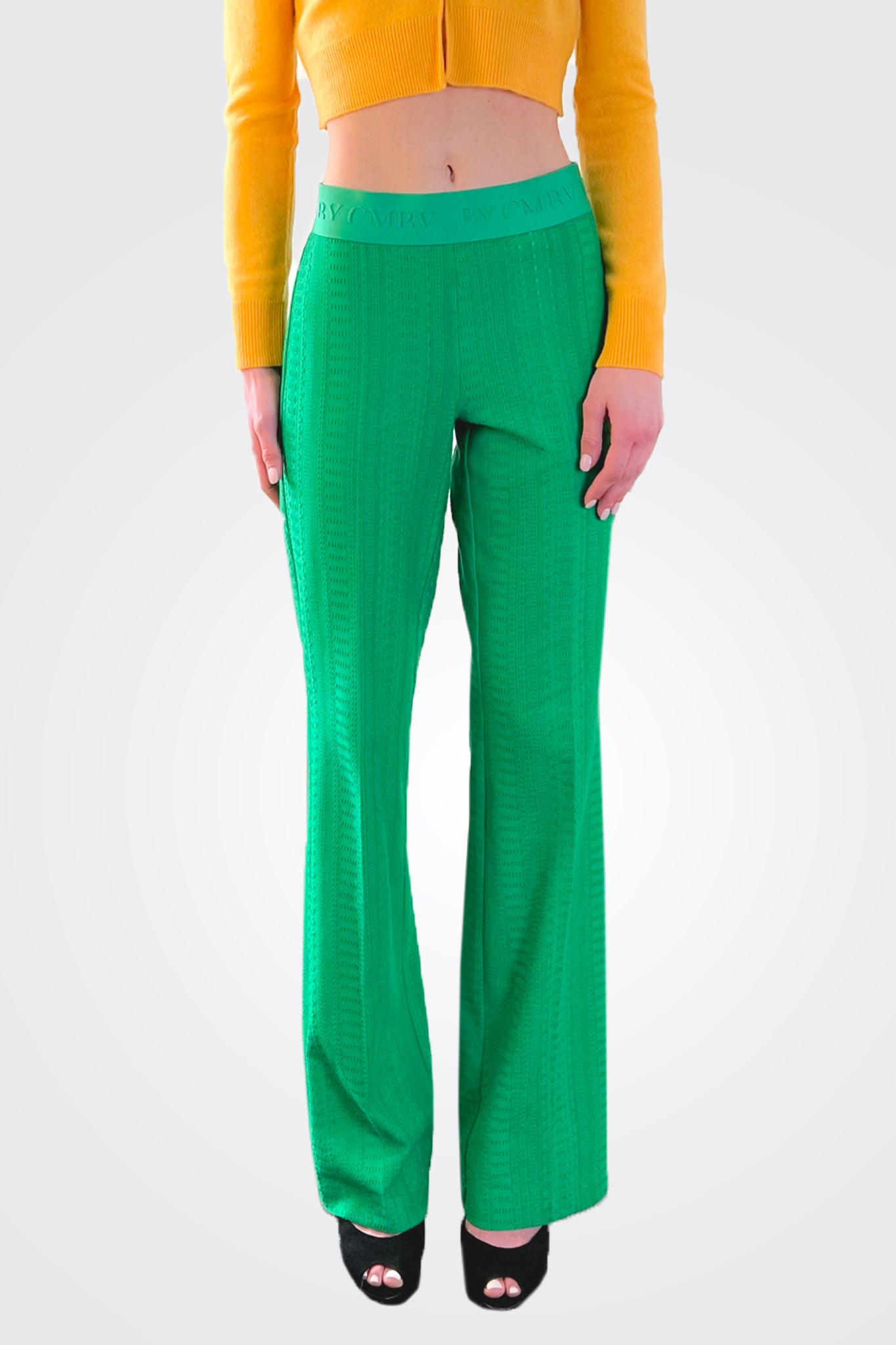 Flower Crochet Trousers - Green by Cambio | 25 South Boutiques