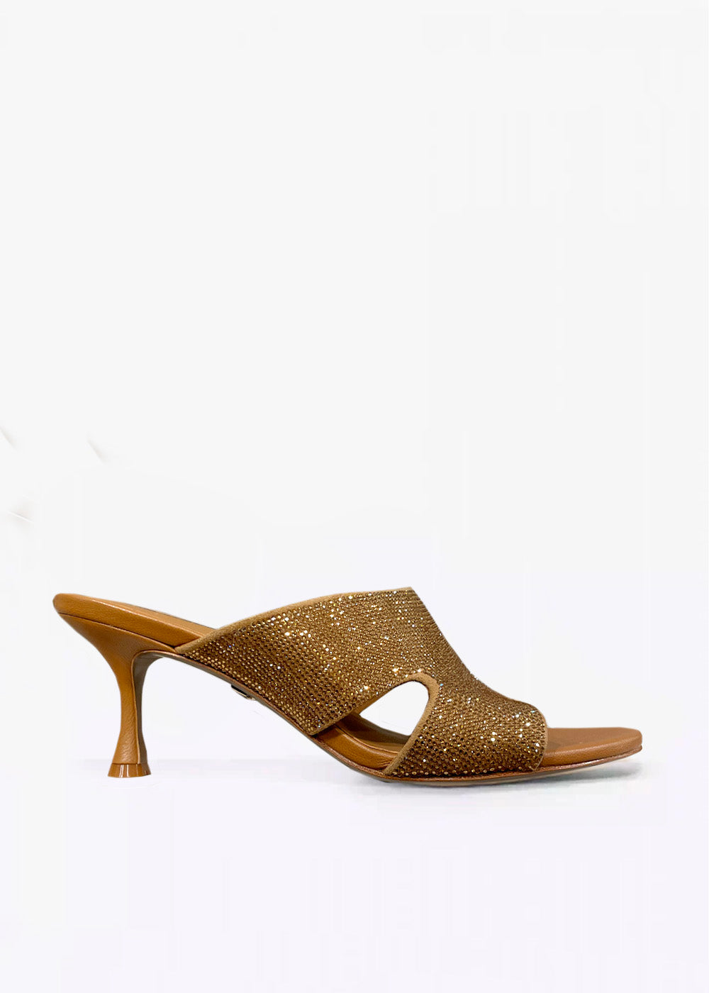 Beaded Cutout Low Heel - Camel by Lola Cruz | 25 South Boutiques