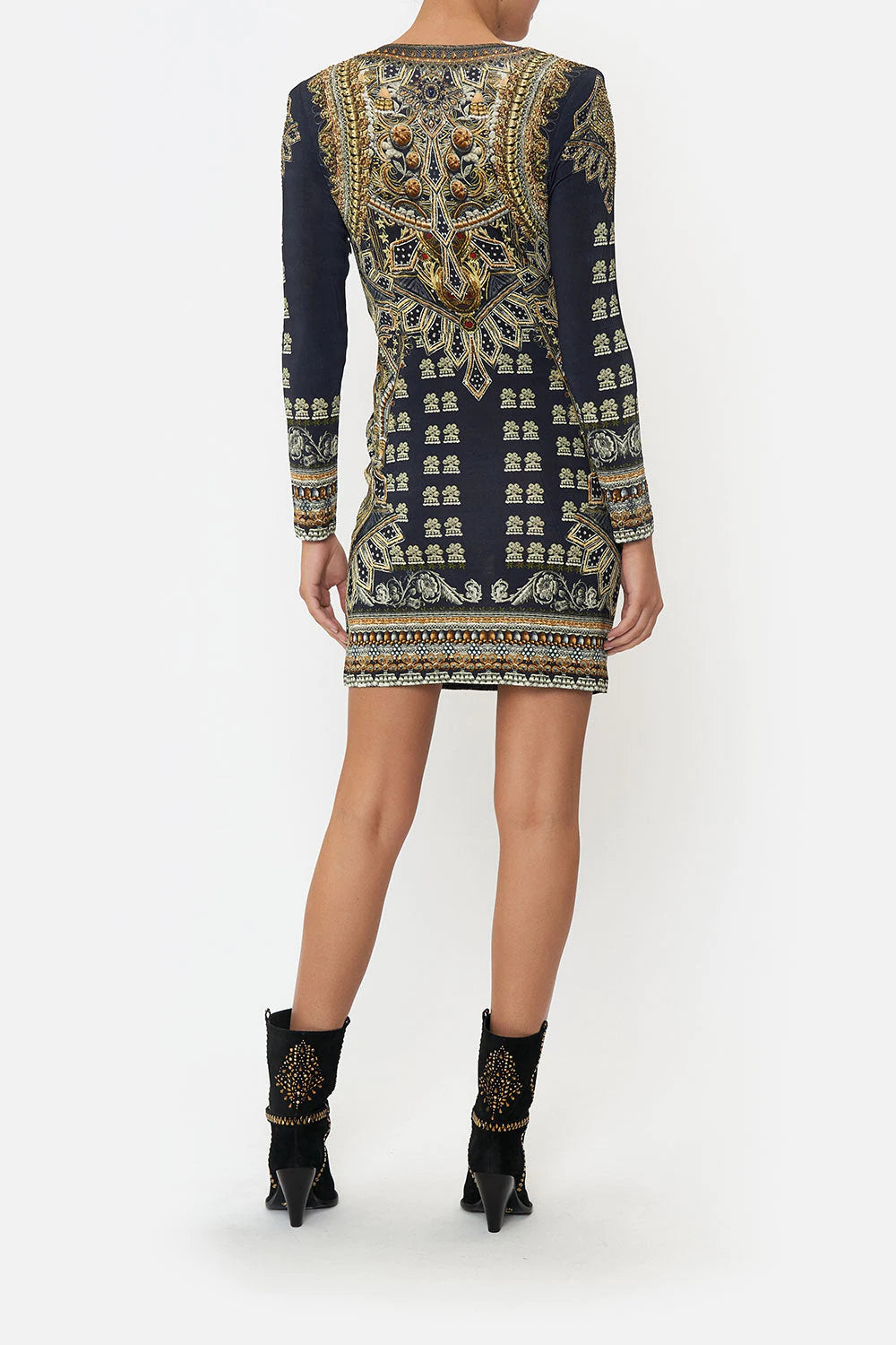 V Neck Cross Front Dress - Its All Over Torero by Camilla — view 5