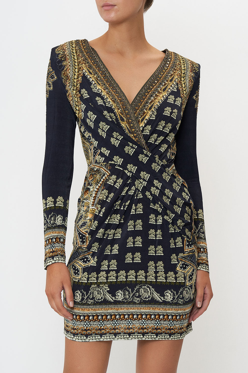V Neck Cross Front Dress - Its All Over Torero by Camilla — alternate view