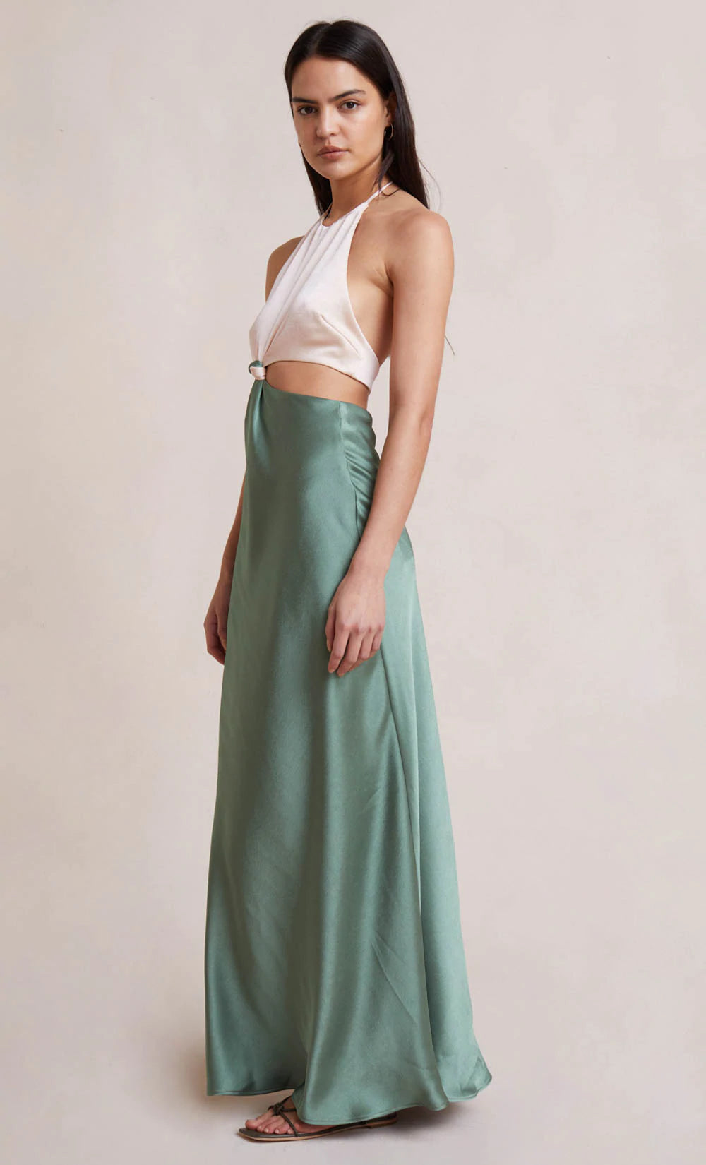 Carrie Halter Maxi Dress - Green Multi by Bec & Bridge — alternate view