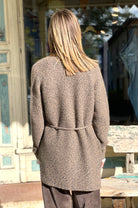 Tie Front Cardigan - Brown Multi by Theory — alternate view