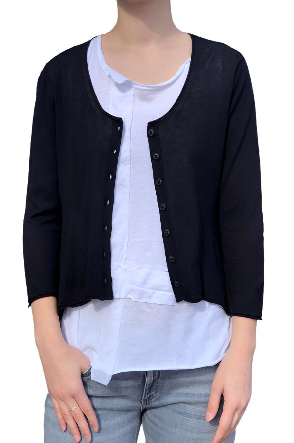 Scoop Cardigan - Black by Rundholz | 25 South Boutiques