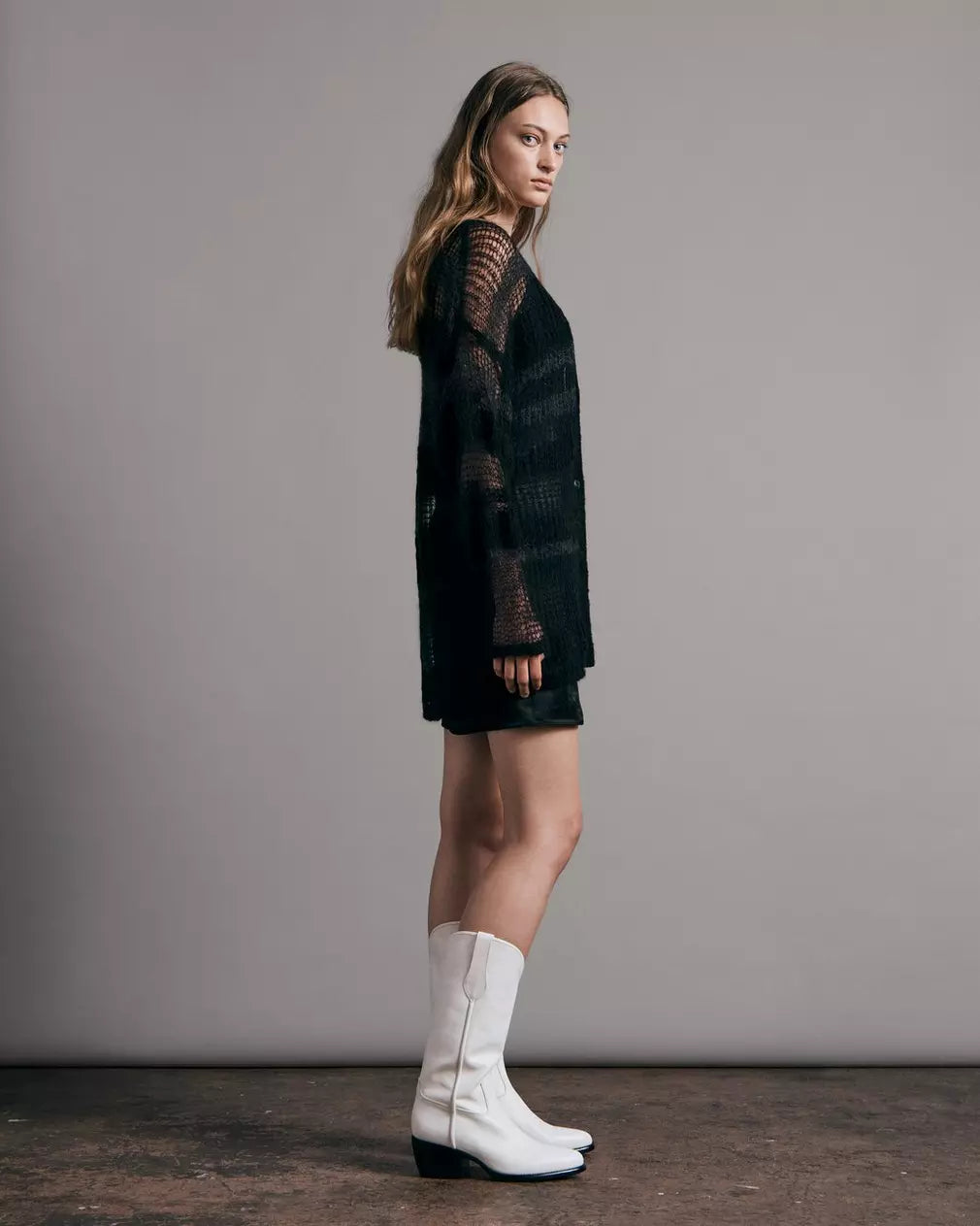 Lillian Alpaca Cardigan - Black Multi by Rag & Bone — view 4