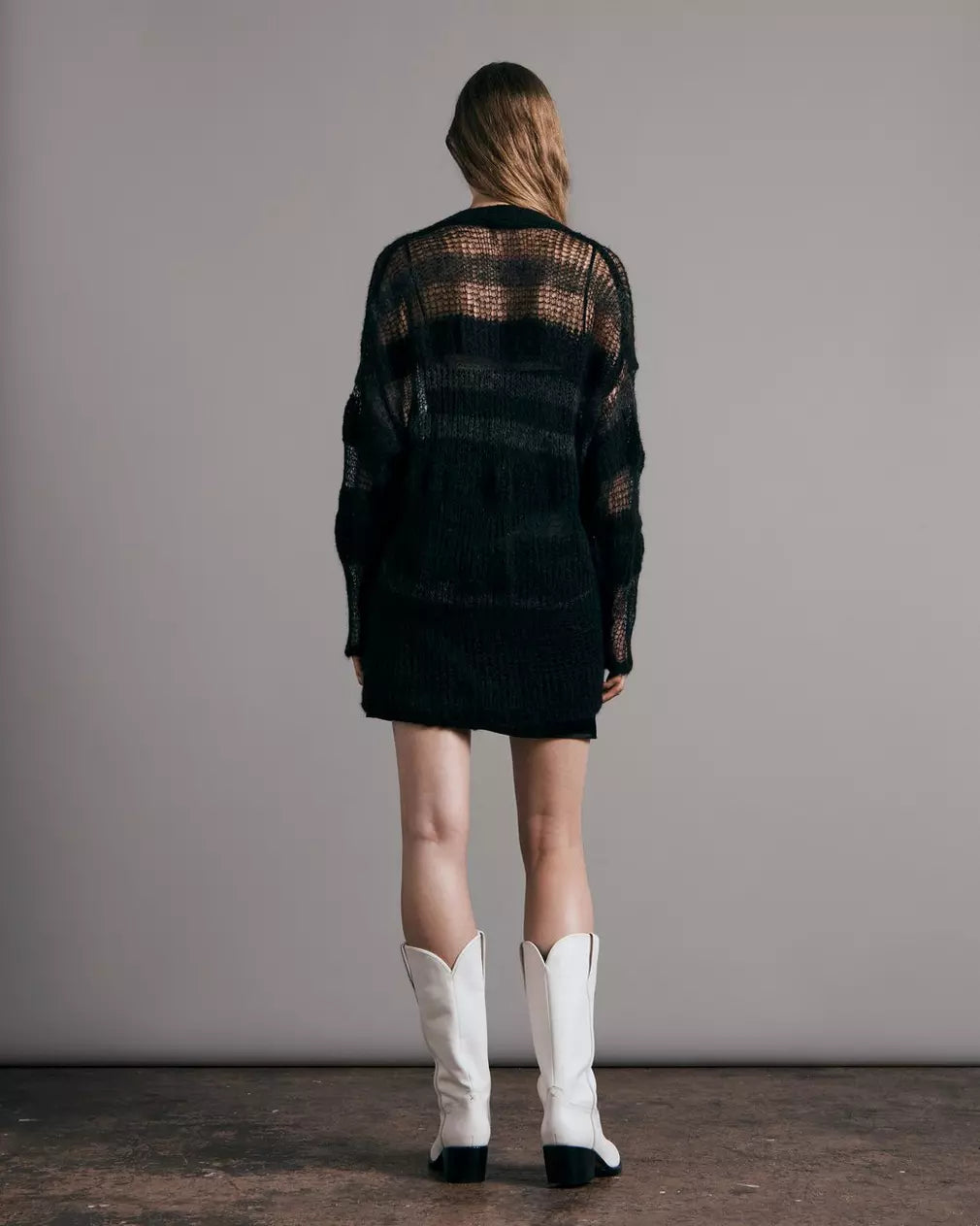 Lillian Alpaca Cardigan - Black Multi by Rag & Bone — view 5