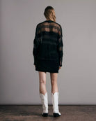 Lillian Alpaca Cardigan - Black Multi by Rag & Bone — view 5