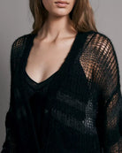 Lillian Alpaca Cardigan - Black Multi by Rag & Bone — view 6