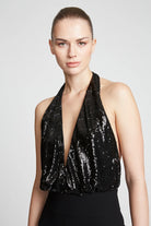 Cary Sequin Bodysuit - Black by Halston | 25 South Boutiques