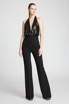 Cary Sequin Bodysuit - Black by Halston — view 5