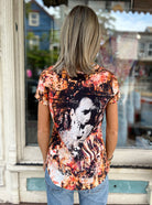V Neck Tee - Celeb Orange by Printed Artworks — alternate view