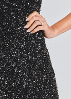 Celine Sequin Dress - Black by Retrofête — alternate view