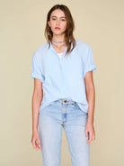 Channing Shirt - Baby Blue by Xirena | 25 South Boutiques