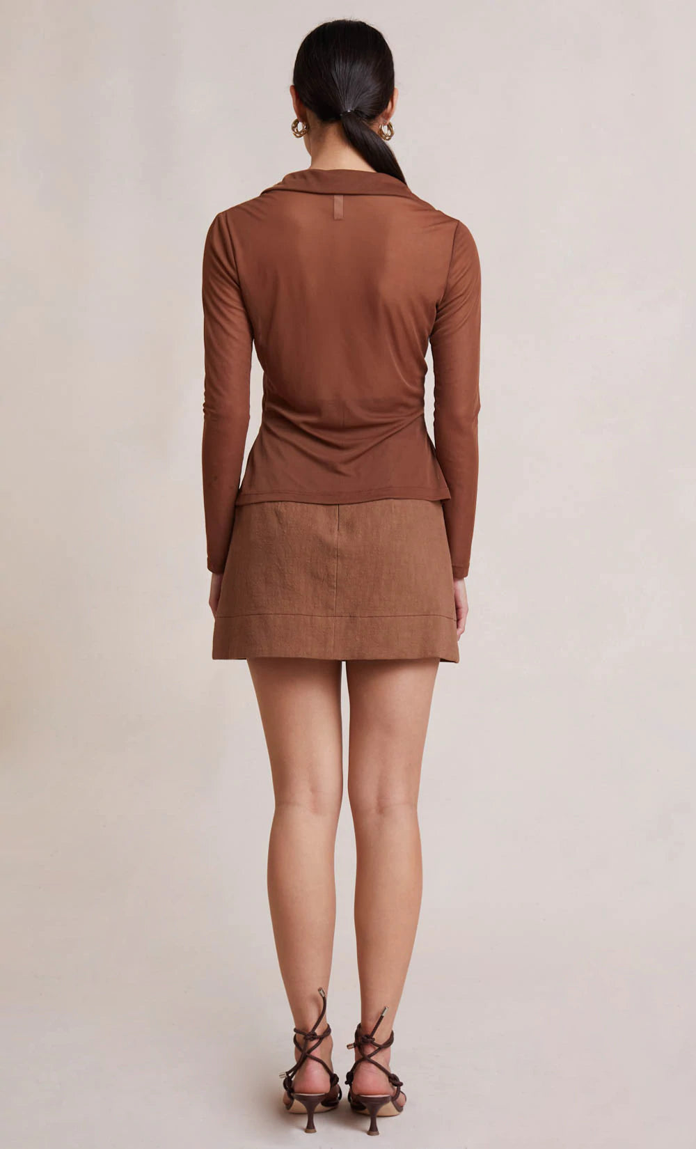 Blossom Shirt - Chocolate by Bec & Bridge — view 4
