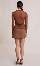 Blossom Shirt - Chocolate by Bec & Bridge — view 4