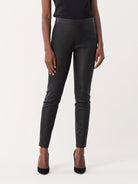 Claudia Stretch Leather Skinny Pant - Black by Diane Von Furstenberg DVF — alternate view