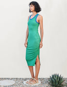 Colorblock Dress - Clover / Royal by Sundry — alternate view