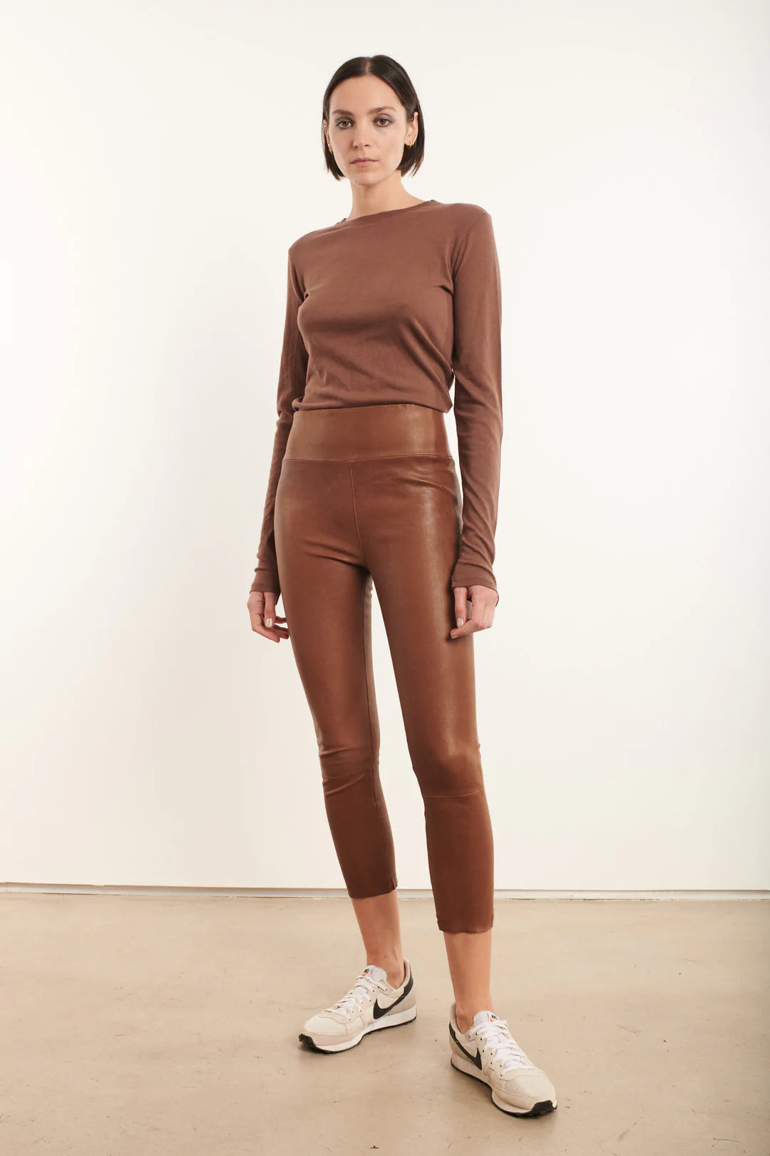 Capri Leather Legging - Cocoa by SPRWMN — alternate view