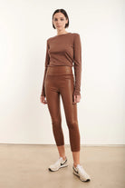 Capri Leather Legging - Cocoa by SPRWMN — alternate view