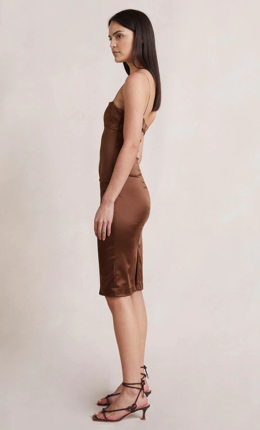Heather Midi Dress - Cognac by Bec & Bridge — view 3