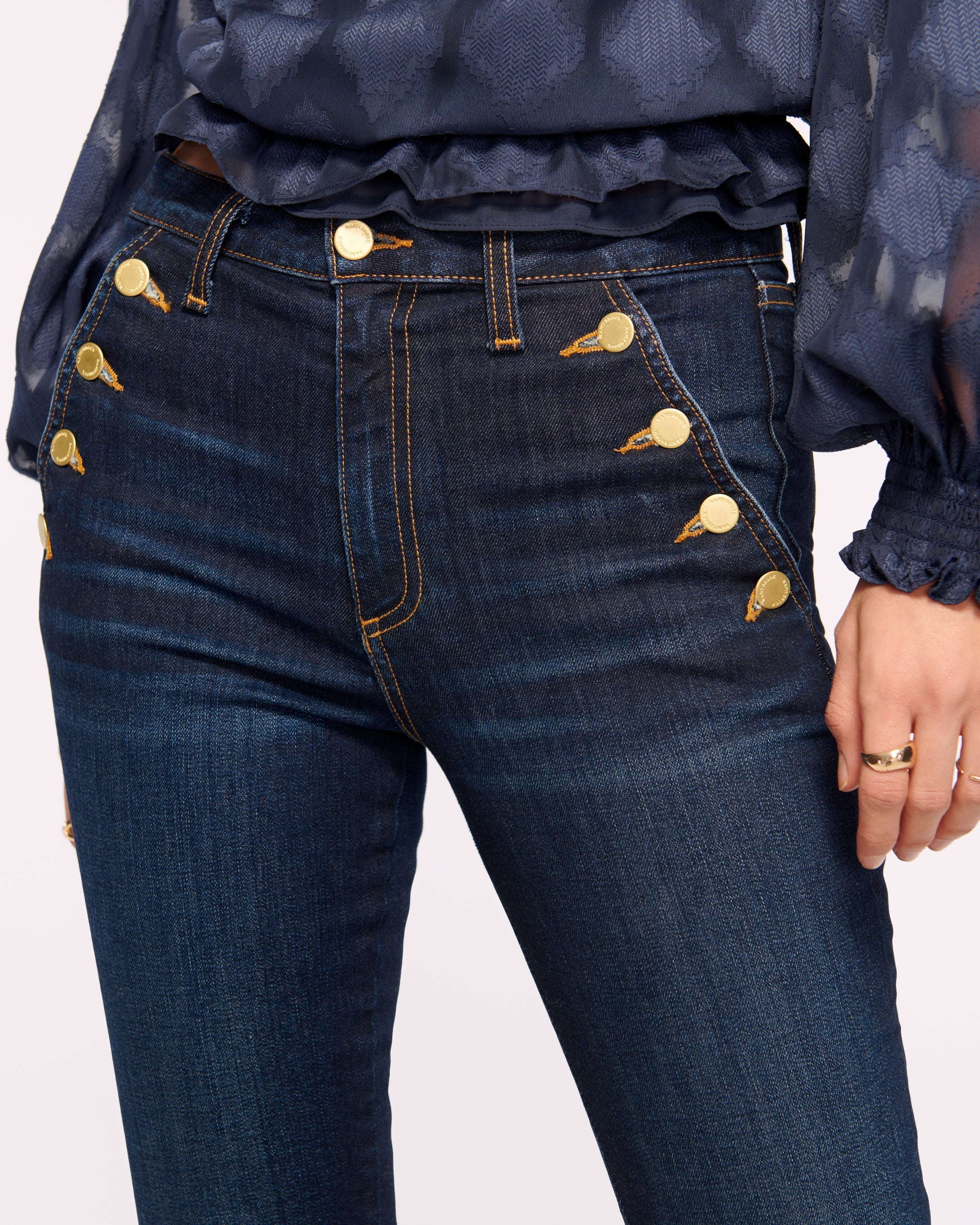 Helena High-Rise Skinny Jean - Dark Rinse by Ramy Brook — view 5