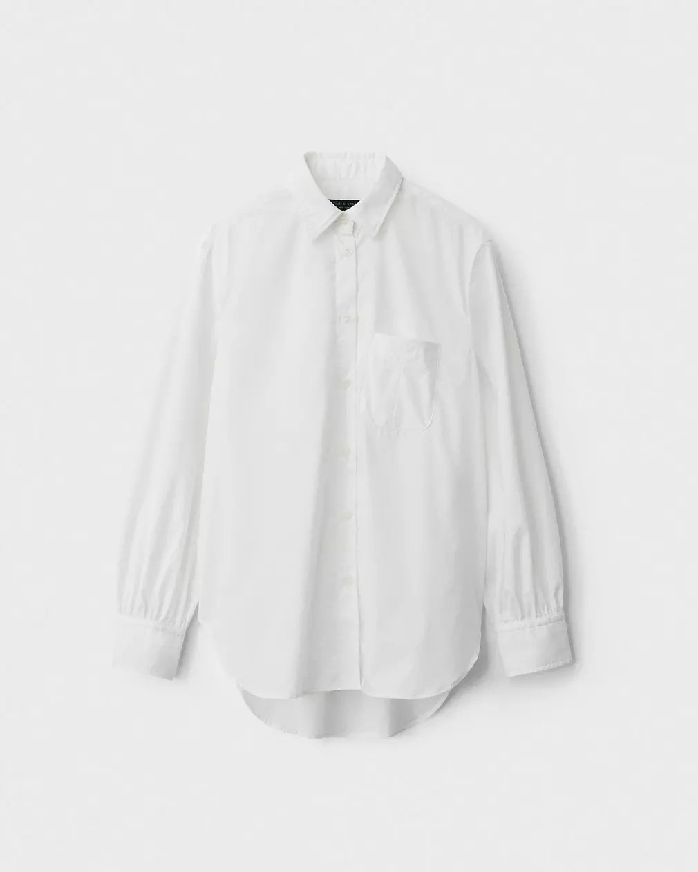 Maxine Cotton Button Down Shirt - White by Rag & Bone — view 4