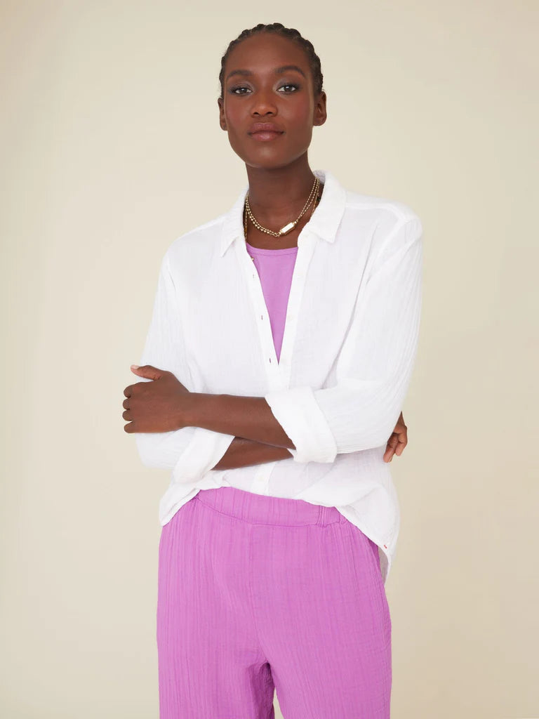 Scout Gauze Shirt - White by Xirena — view 3