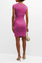 Covina Rib Knit Mini Wrap Dress - Opera Pink by Jonathan Simkhai — view 3