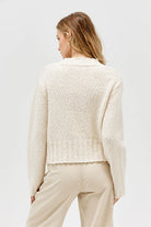 Inverse Crop Cardigan - Cream by Sovere — view 4