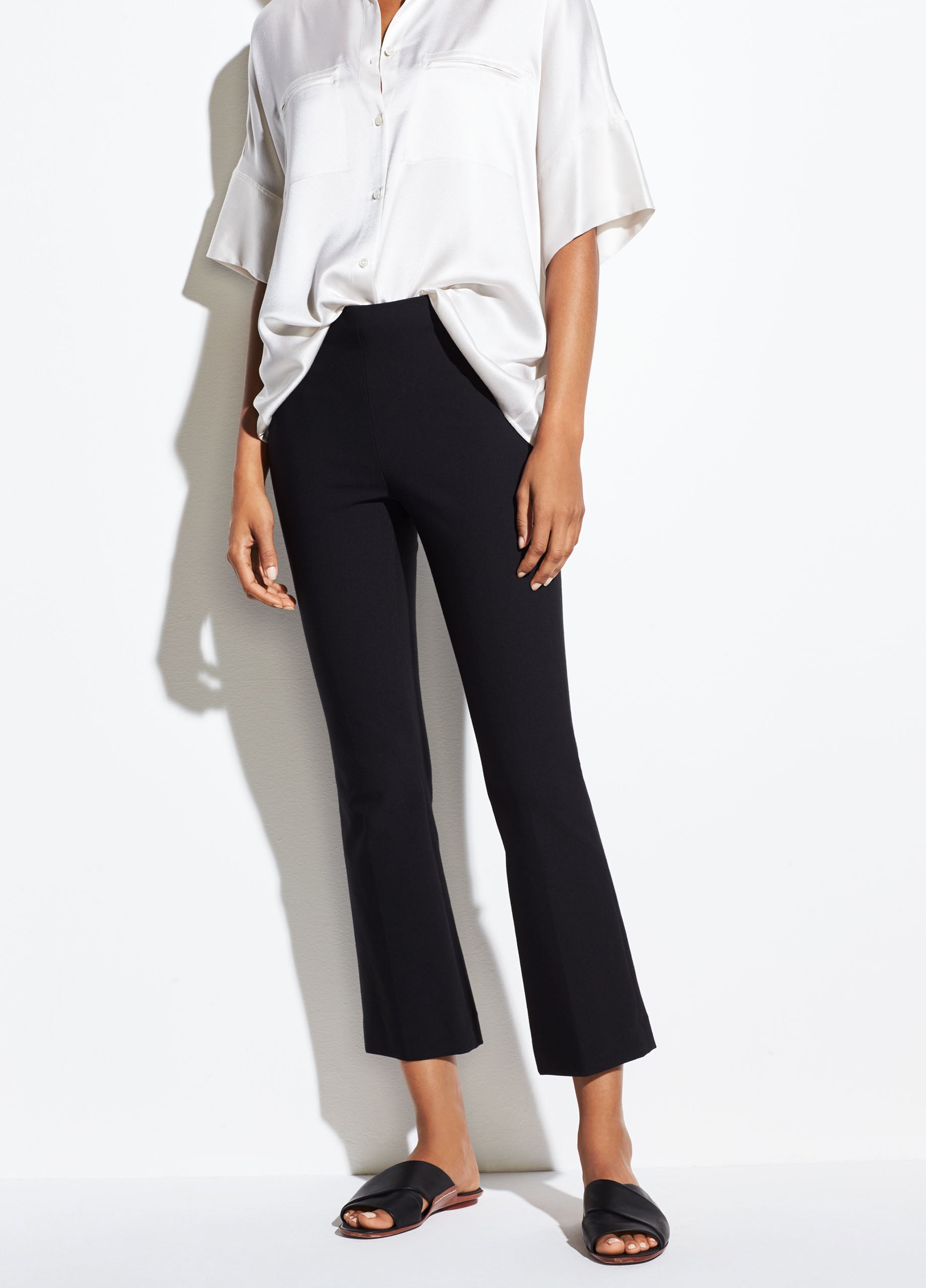 Crop Flare - Black by Vince — view 4