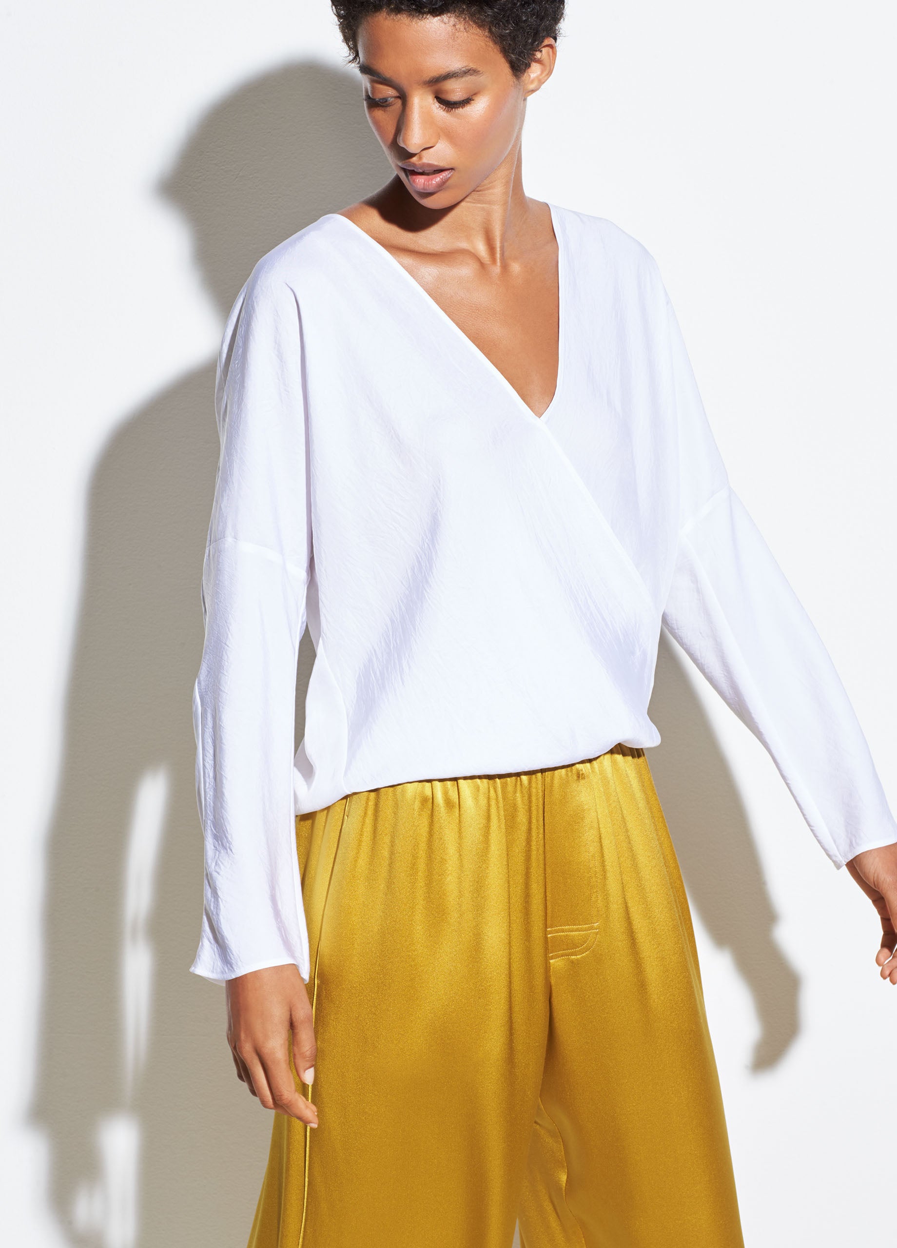 Crossover Blouse - Optic White by Vince | 25 South Boutiques