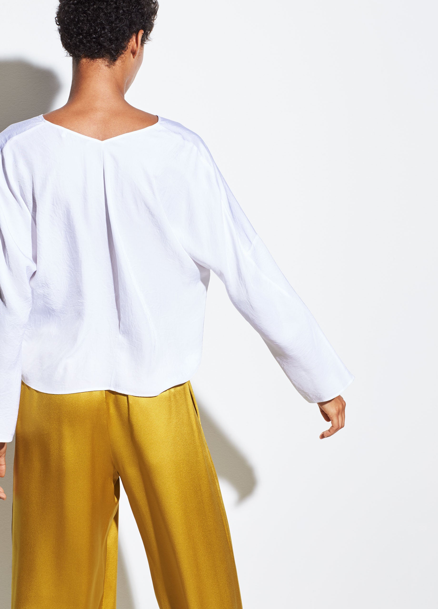 Crossover Blouse - Optic White by Vince — alternate view