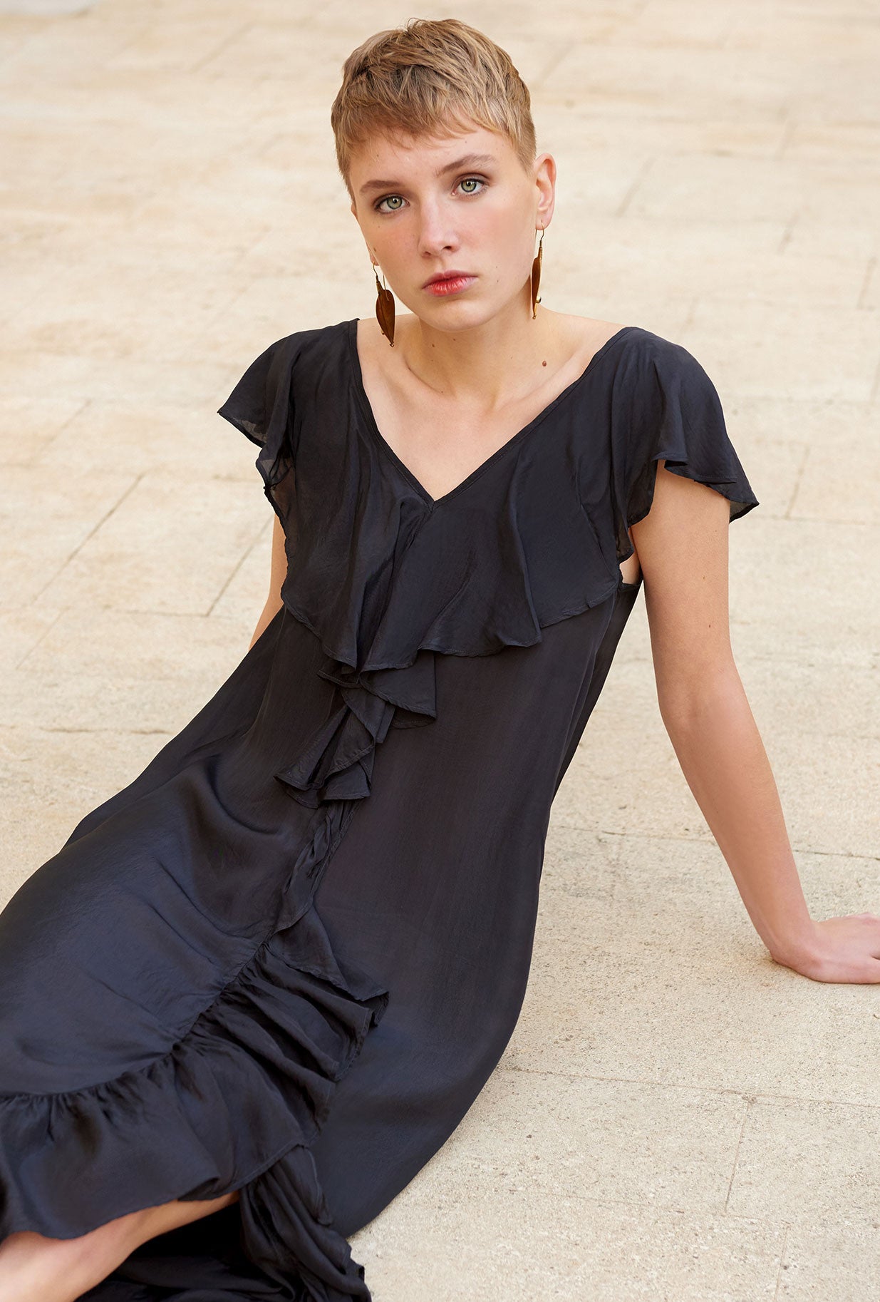 Cumbre Dress - Black by Mes Demoiselles — view 5
