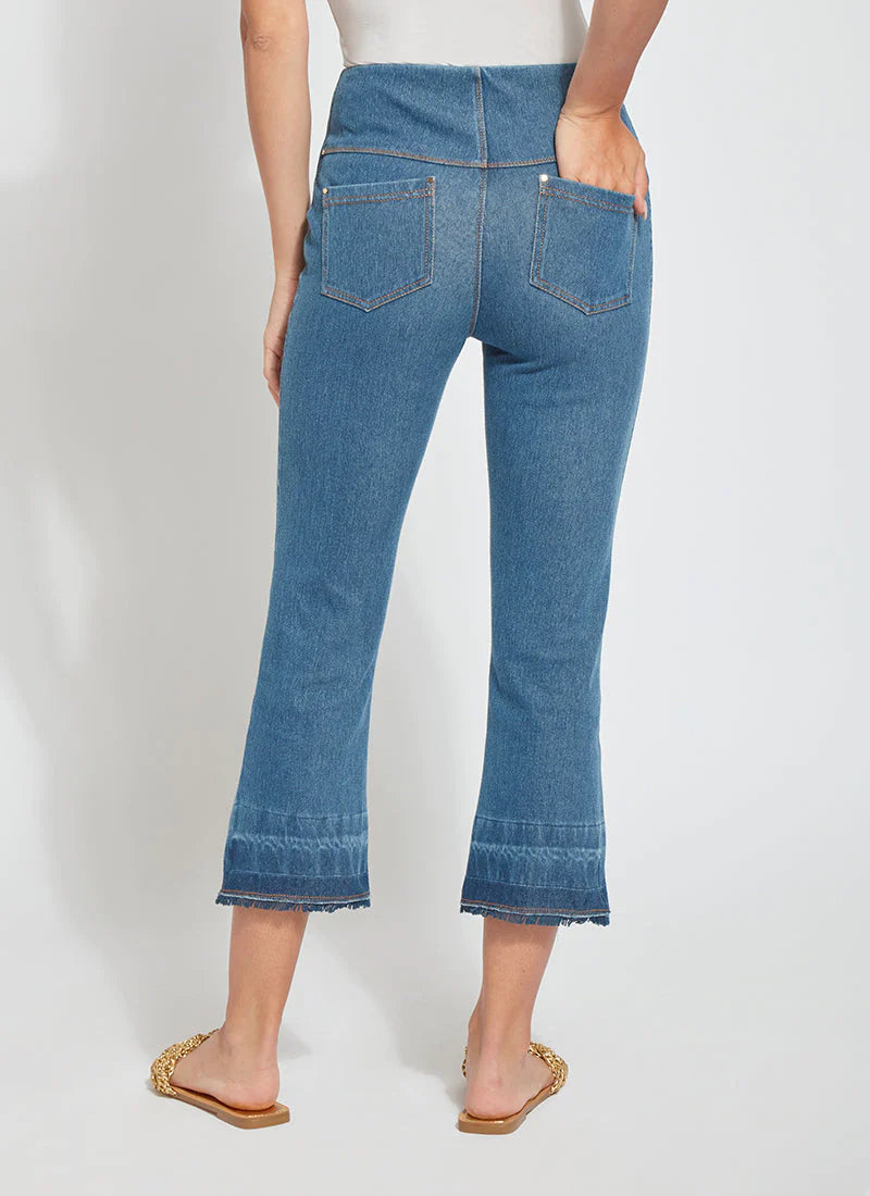 Daria Gradient Hem Denim - Mid Wash by Lysse — alternate view