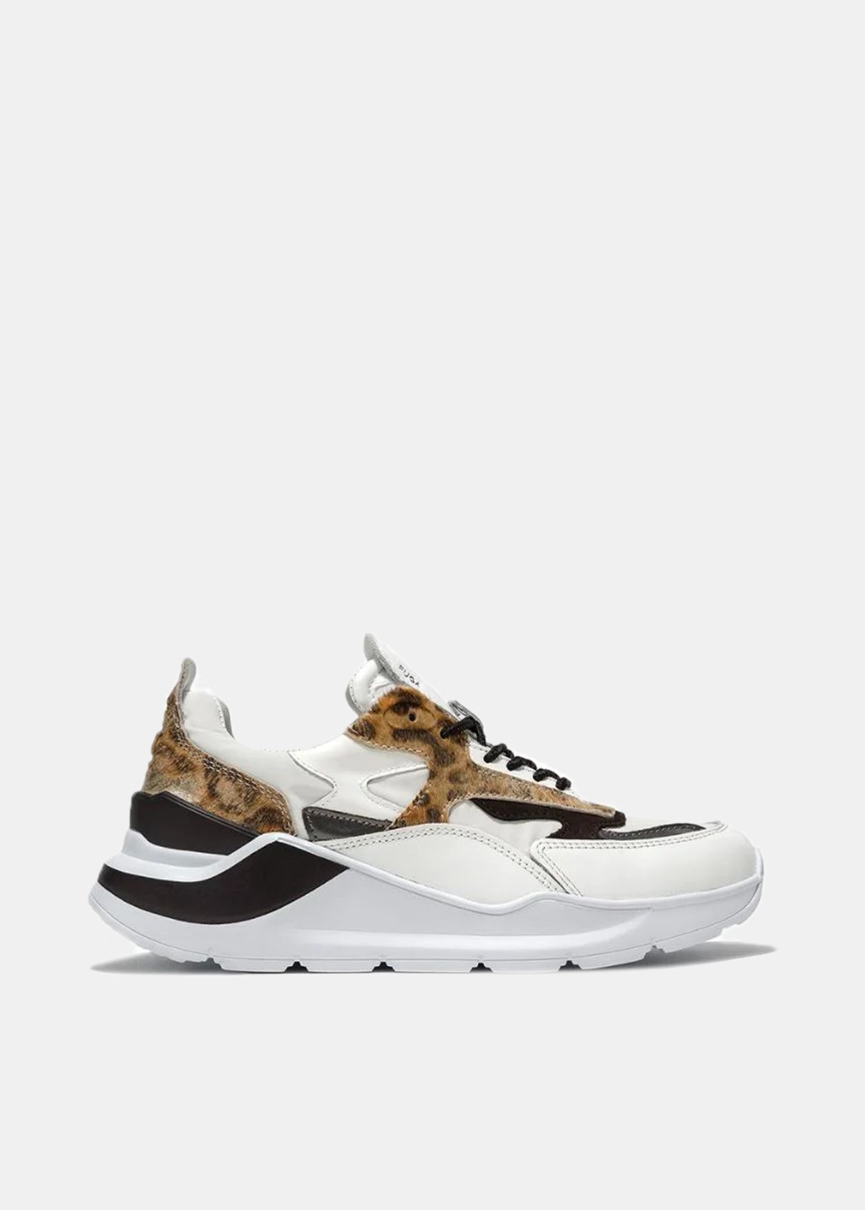 Fuga Animalier Sneakers - White Leopard by D.A.T.E. | 25 South Boutiques