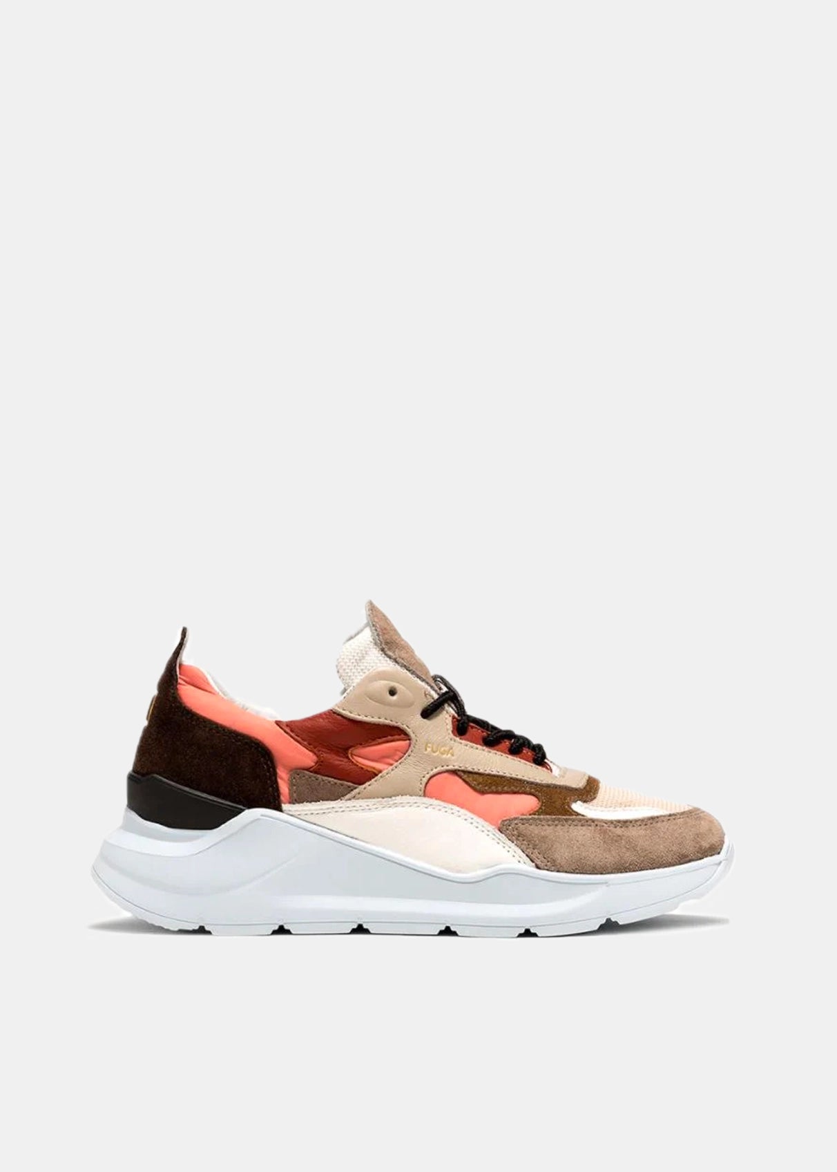Fuga Nylon Sneakers - Coral Beige Grey by D.A.T.E. | 25 South Boutiques