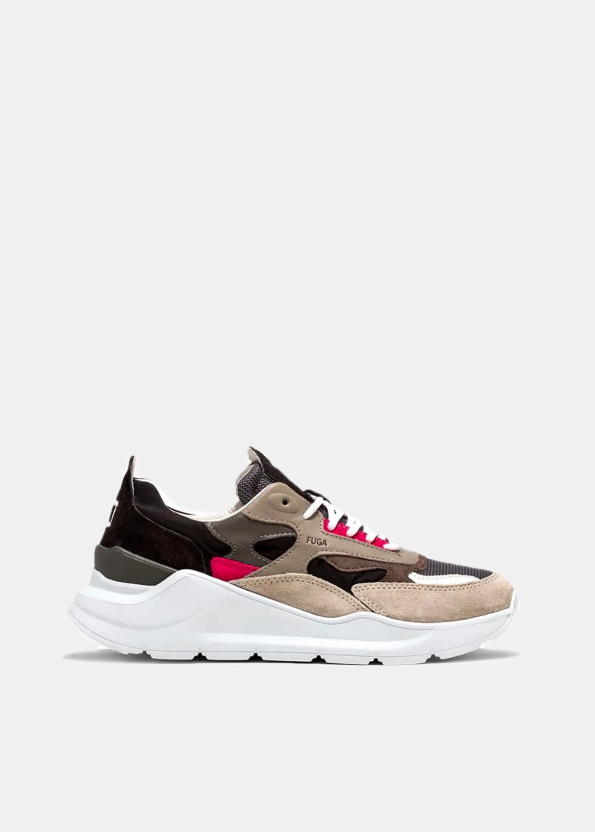 Fuga Nylon Sneakers - Black Beige Grey by D.A.T.E. | 25 South Boutiques
