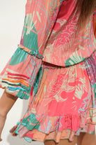 Deniz Dress - Pink Abstract Jungle by Taj by Sabrina Crippa — view 4