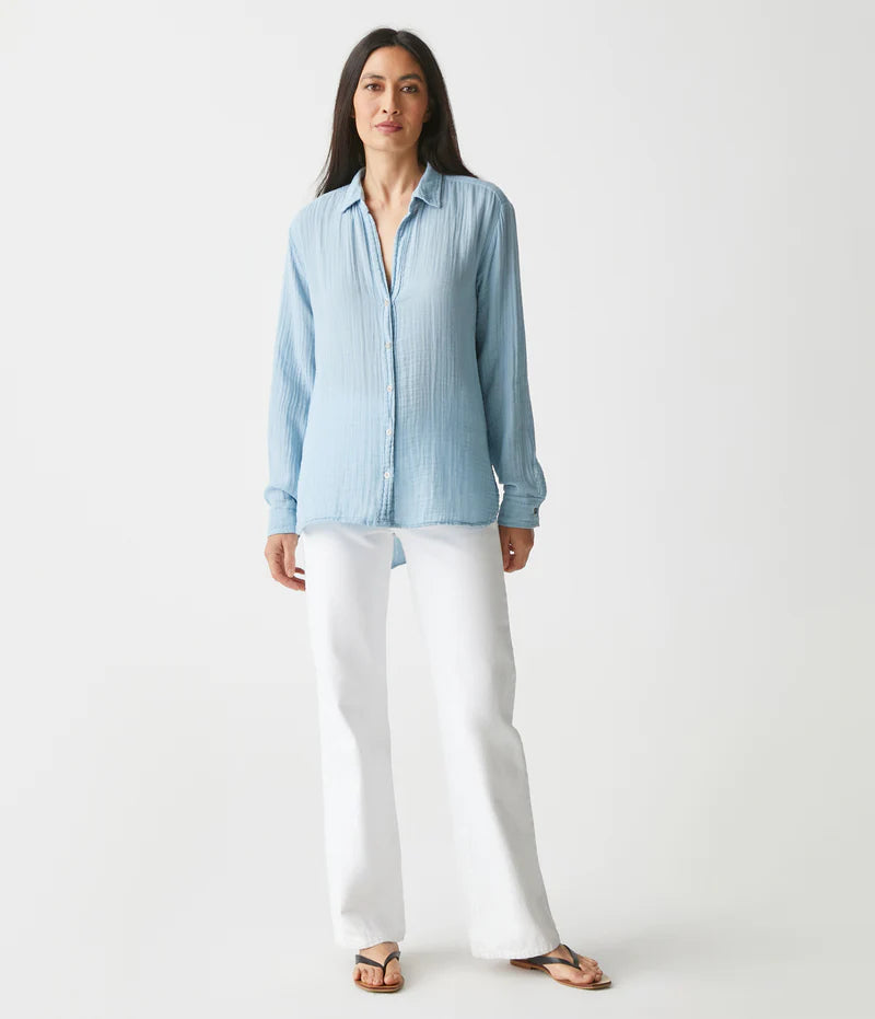 Leo Button Down Top - Harbor by Michael Stars — view 3