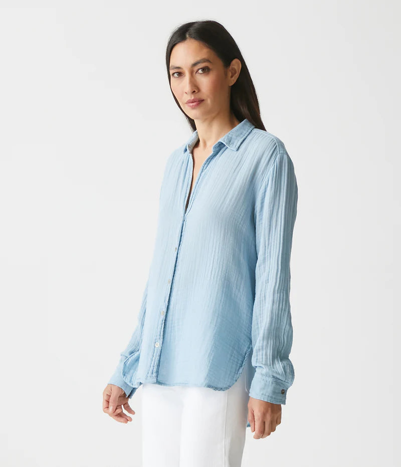 Leo Button Down Top - Harbor by Michael Stars — alternate view