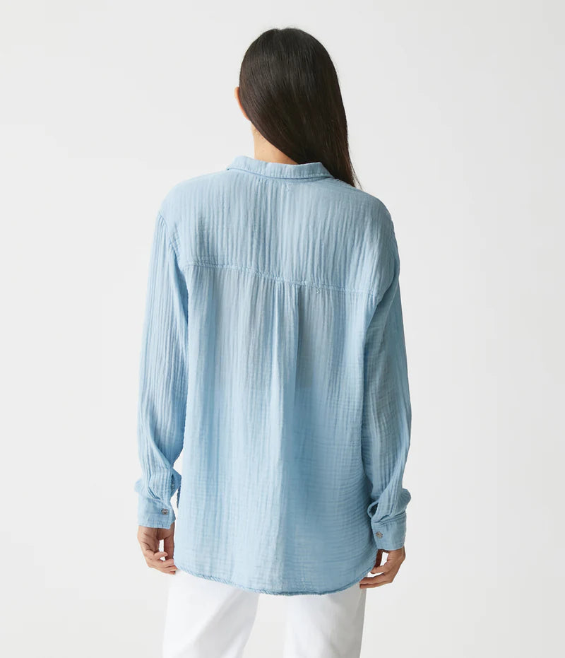 Leo Button Down Top - Harbor by Michael Stars — view 4