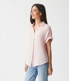 Bailey Gauze Button Down Shirt - Rose by Michael Stars — alternate view